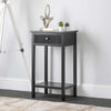 Lindon 1 Drawer End Table Black - KD includes 2 sets of Handle in Nickel and Gold