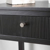 Lindon 1 Drawer End Table Black - KD includes 2 sets of Handle in Nickel and Gold