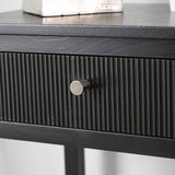 Lindon 1 Drawer End Table Black - KD includes 2 sets of Handle in Nickel and Gold