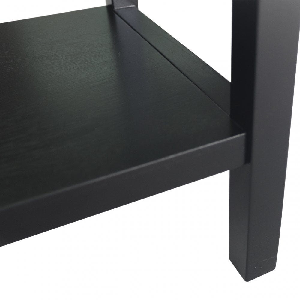 Lindon 1 Drawer End Table Black - KD includes 2 sets of Handle in Nickel and Gold