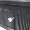 Lindon 1 Drawer End Table Black - KD includes 2 sets of Handle in Nickel and Gold