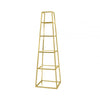 Logan Gold &amp; Clear Glass 5 Tier Ladder Display Unit-KD