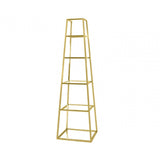 Logan Gold &amp; Clear Glass 5 Tier Ladder Display Unit-KD