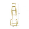 Logan Gold &amp; Clear Glass 5 Tier Ladder Display Unit-KD