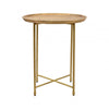 Mira Natural Wood And Gold End Table