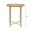 Mira Natural Wood And Gold End Table