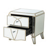 Pristina 2 Drawer Mirror Cabinet Champagne
