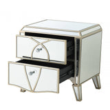 Pristina 2 Drawer Mirror Cabinet Champagne