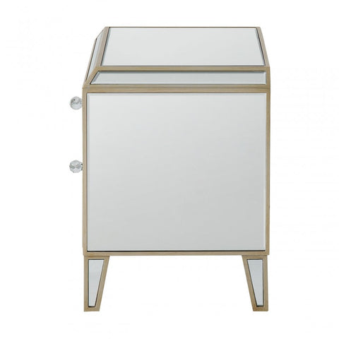 Pristina 2 Drawer Mirror Cabinet Champagne
