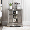 Lucca 3 Drawer Mirror Cabinet Grey