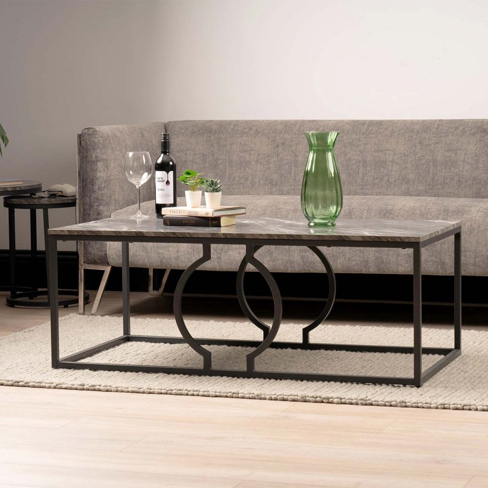 Alora Black Metal Coffee Table - KD 35