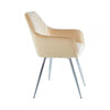 Quinn Dining Chair Champagne Velvet With Chrome Legs