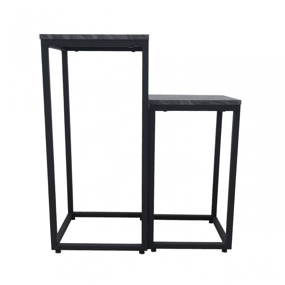 Alora Set of 2 Black Plant Stand 32