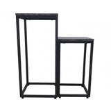 Alora Set of 2 Black Plant Stand 32