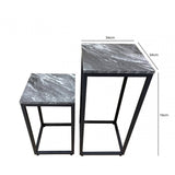 Alora Set of 2 Black Plant Stand 32
