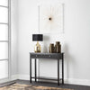 Lindon 2 Drawer Console Table Black - KD includes 2 sets of Handle in Nickel and Gold