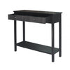 Lindon 2 Drawer Console Table Black - KD includes 2 sets of Handle in Nickel and Gold