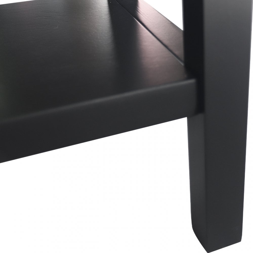 Lindon 2 Drawer Console Table Black - KD includes 2 sets of Handle in Nickel and Gold