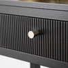 Lindon 2 Drawer Console Table Black - KD includes 2 sets of Handle in Nickel and Gold