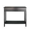 Lindon 2 Drawer Console Table Black - KD includes 2 sets of Handle in Nickel and Gold