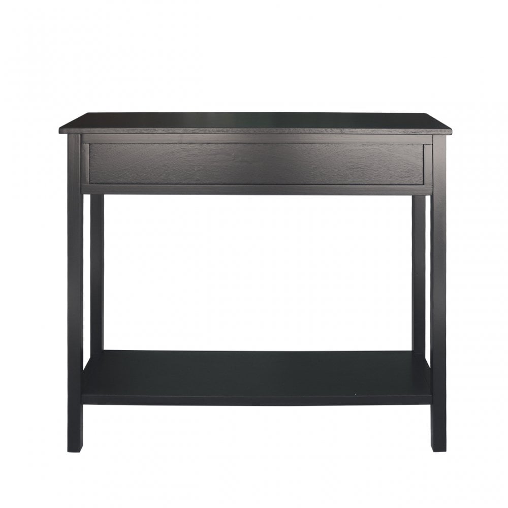 Lindon 2 Drawer Console Table Black - KD includes 2 sets of Handle in Nickel and Gold