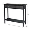 Lindon 2 Drawer Console Table Black - KD includes 2 sets of Handle in Nickel and Gold