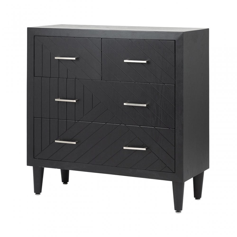 Solano 4 Drawer Chest Black - KD Legs