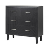 Solano 4 Drawer Chest Black - KD Legs