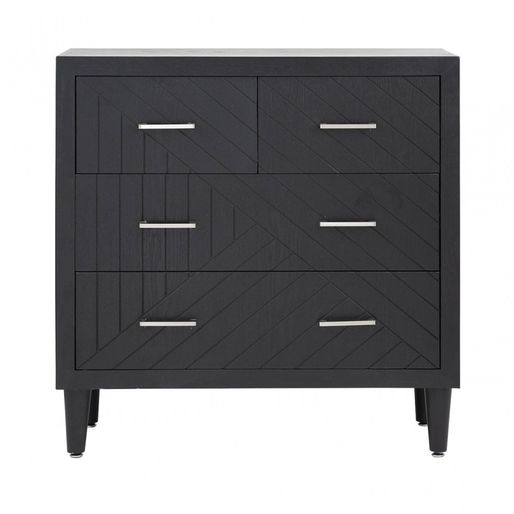 Solano 4 Drawer Chest Black - KD Legs