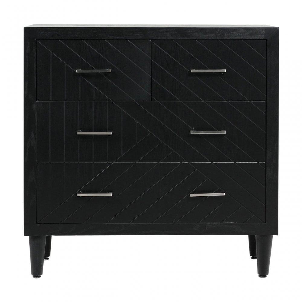 Solano 4 Drawer Chest Black - KD Legs