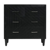 Solano 4 Drawer Chest Black - KD Legs