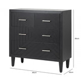 Solano 4 Drawer Chest Black - KD Legs