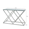 Imperia Stainless Steel Console Table Glass Top