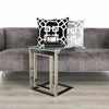 Apex Stainless Steel Sofa Table Clear Glass