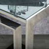 Apex Stainless Steel Sofa Table Clear Glass