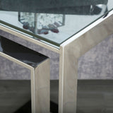 Apex Stainless Steel Sofa Table Clear Glass