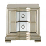 Lucca 2 Drawer Mirror Cabinet Champagne