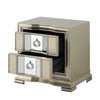 Lucca 2 Drawer Mirror Cabinet Champagne