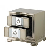 Lucca 2 Drawer Mirror Cabinet Champagne