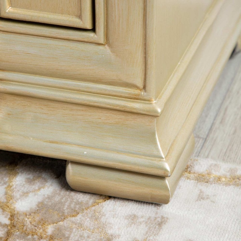 Lucca 2 Drawer Mirror Cabinet Champagne