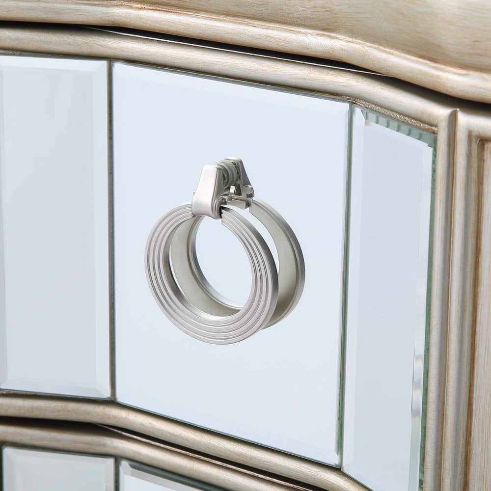 Lucca 2 Drawer Mirror Cabinet Champagne