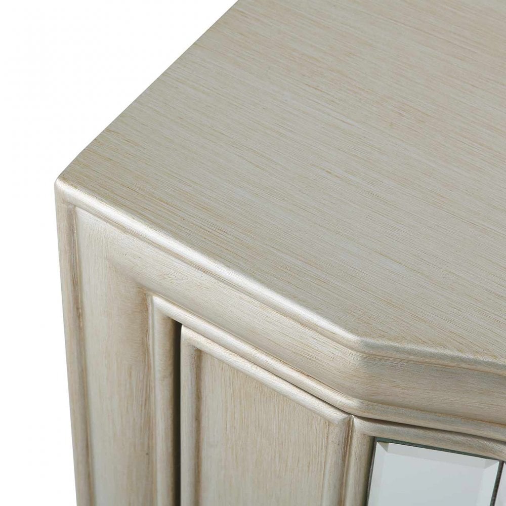 Lucca 2 Drawer Mirror Cabinet Champagne
