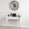 Casablanca 2 Drawer Console Table White Wood Mirror Top