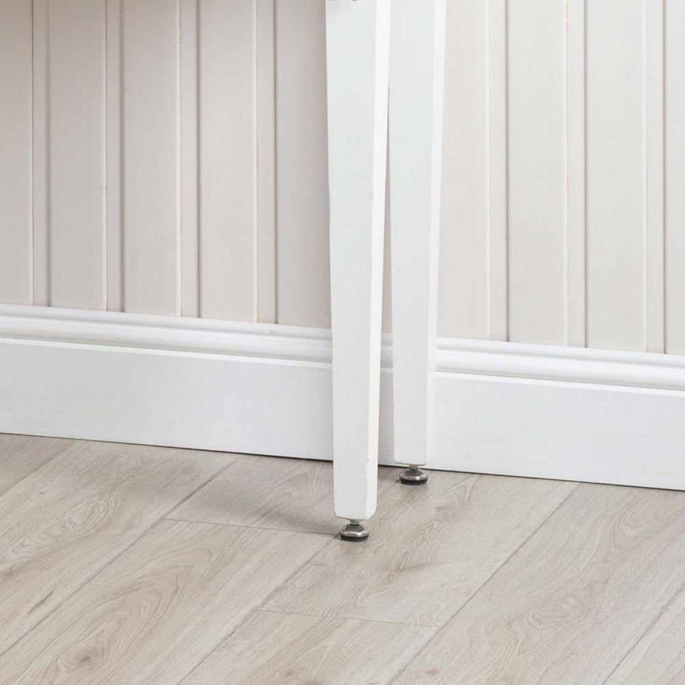 Casablanca 2 Drawer Console Table White Wood Mirror Top