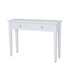 Casablanca 2 Drawer Console Table White Wood Mirror Top