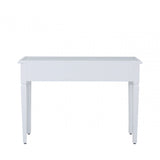 Casablanca 2 Drawer Console Table White Wood Mirror Top
