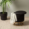 Black Round Storage Stool Gold Base-KD