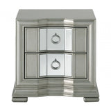 Lucca 2 Drawer Mirror Cabinet Grey