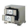 Lucca 2 Drawer Mirror Cabinet Grey