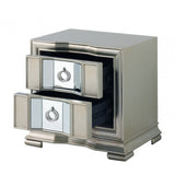 Lucca 2 Drawer Mirror Cabinet Grey